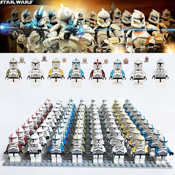 100 Pieces Star Wars Military Clone Troopers Building Blocks Characters Children's Educational Toys