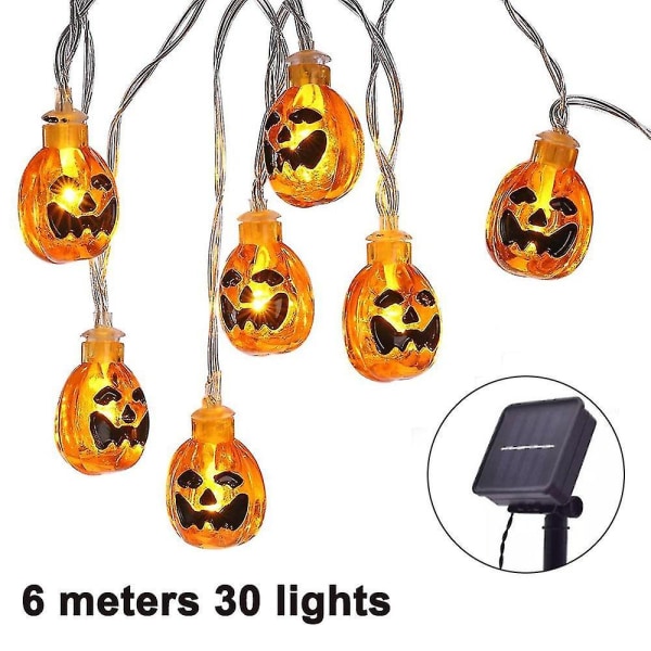 Halloween Decor Pumpkin String Lights, Solar String Light style 2