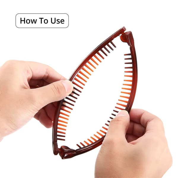 6-pack Open Combs Banana Combs Banana Clips Grip Combs Fish Hair