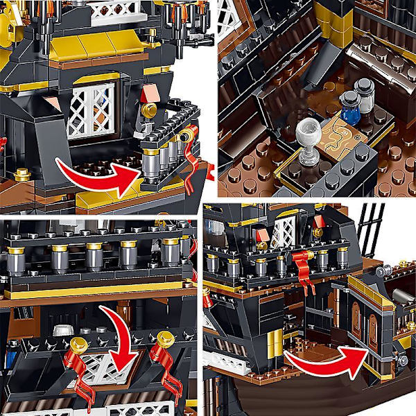 Børnelegetøj Skib Pirat Model Moc Klodser The Eternity Pirates Både Byggeklodser Idéer Serie Båd Klodser Drenge Fødselsdagsgaver Ingen Original Æske4