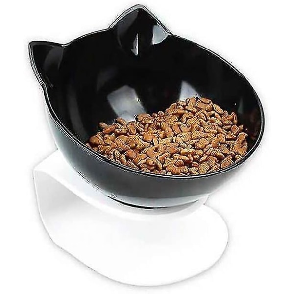 Cat Feeding Bowl With Stand White Raised Water Bowl Detachable Feeding Bowl Multi-purpose Pet Bowl Small And Cute Feeding Bowl (black)