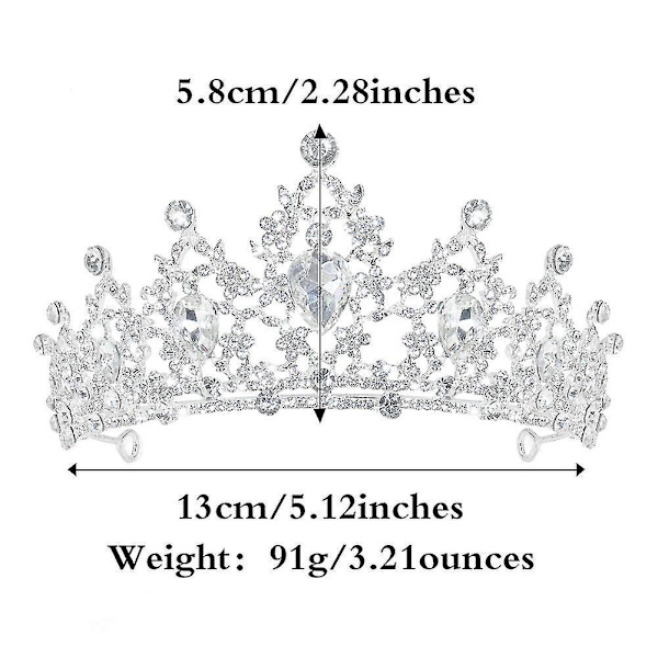 Queen Crown And Tiara Princess Crown For Women And Girls Crystal Headbands For Bridal