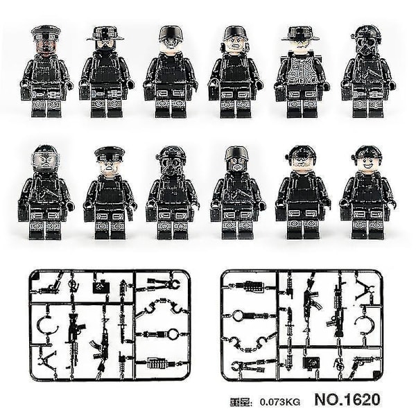 Set Of 18 Minifigures Military Series Villain Mini Figures Building Block Toys