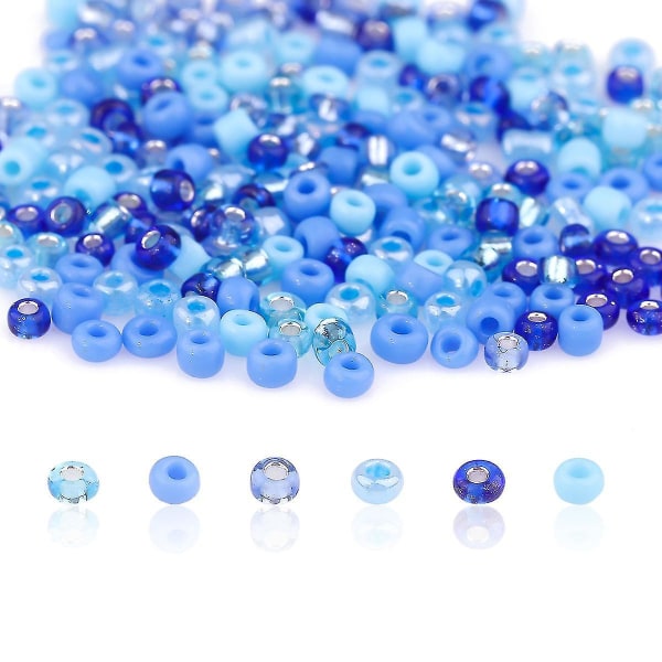 Diy Solid Color Glass Millet Beads 6 Color Combination Paint Beads Set Diy Jewelry Accessories