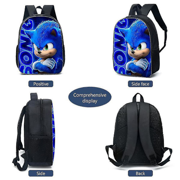 Cartoon Backpack Hedgehog Sonic Bag School Bag Kids A