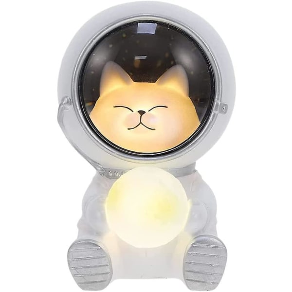 Astronaut Cat Night Light, Led Book Lights Warm Lighting Desktop Decoration Lamp Nursery Room Living