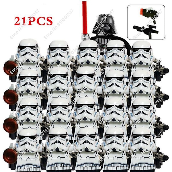 21 Pieces Of New Star Strom Wars Clone Trooper Compatible With 9488 Building Blocks Children's Toys