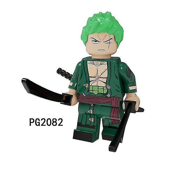 8 stk. One Piece Luffy Sauron Sanji Samlet Byggeklods Minifigur Legetøj