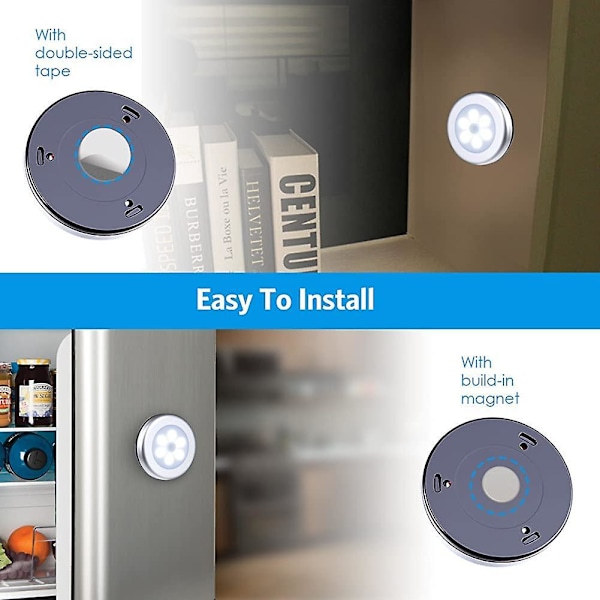 (6 Pack) Motion Sensor Light, Closet Light, Led Sensor Lights, Battery Powered