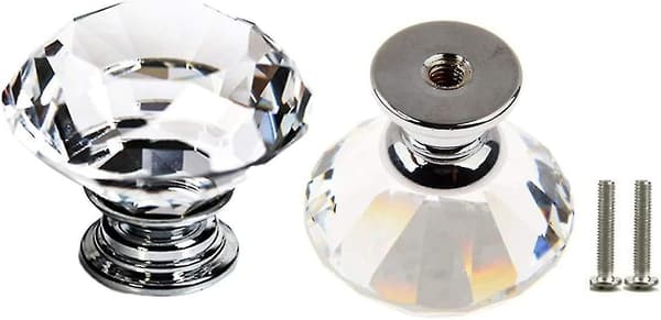 12p Crystal Knobs - Drawer Knobs Dresser Knobs 30mm Glass Diamond Knobs Pull And Knobs 12p Knobs Crystal 12 For Dresser Kitchen Bathroom Cabinet