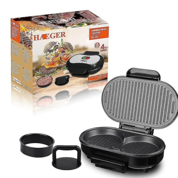 Extra Large Double Non-stick Omelette Maker, Healthy Snacks & Cakes, No Flip Egg Cooker, Make Low Fat & High Protein Meals, Black