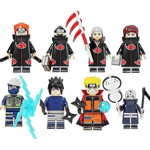 Naruto Assembled Children's Building Block Minifigure Toy Figures 8pcs