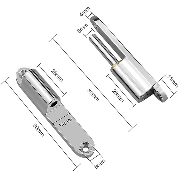 Door Hinges 2 Pcs Retrofit Bedroom Door Hinges With Bearing Zinc Plated Steel Cabinet Hinges