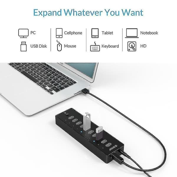 P10 Port Usb3.0 Splitter Industrial Grade Hub Multi-interface Expansion Hub