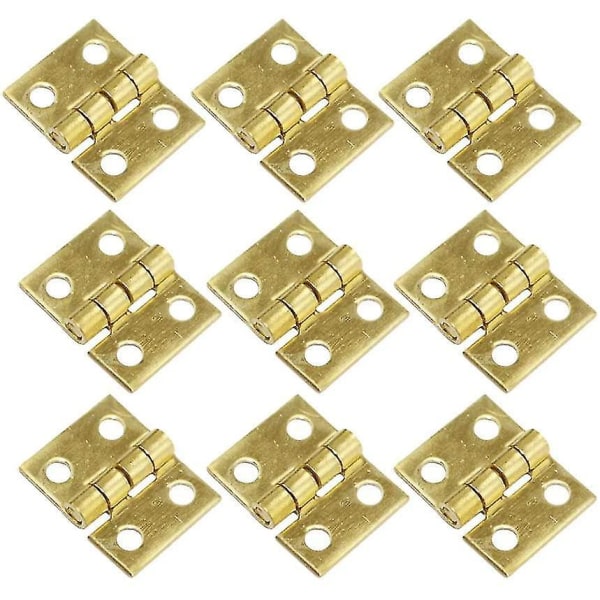 50pcs Mini Brass Hinges For Jewelry Box With Screws 200pcs Small Hinges For Furniture Wooden Cabinet10*8mm