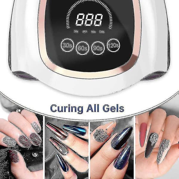168w Uv Led Lamp For Nail Drying Nail Art Lamp With Memory Function Lcd Display