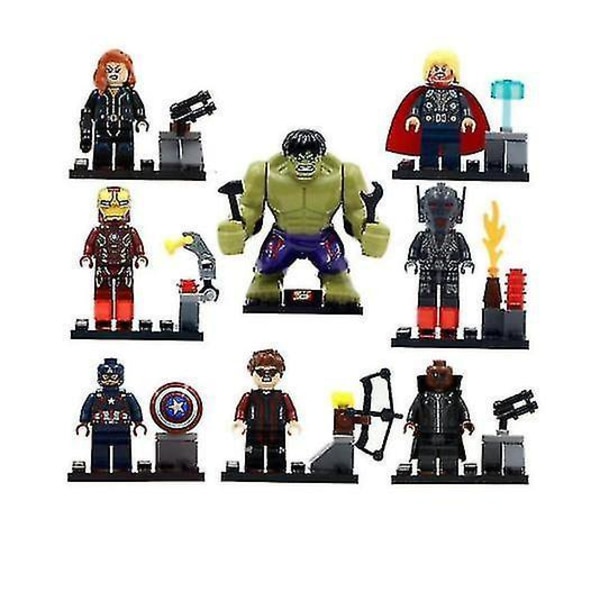 8 Pcs Avengers Superheroes Hulk Mini Building Blocks Toys