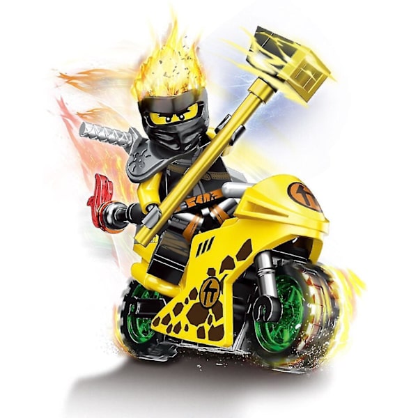 Phantom Ninja Motorcykel Byggeklods Minifigur 8 stk. Byggeklods Legetøj