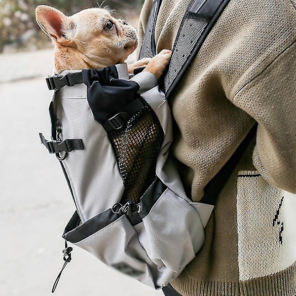Dog Carrier Backpack For Small And Medium Pets Backpack Carrier Gray M