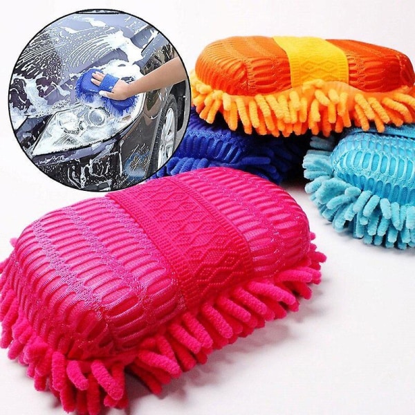 2pcs Coral Sponge Car Washer Sponge Cleaning Car Care Detailing Brushes Washing Sponge Auto Gloves Styling Cleaning Supplies Red