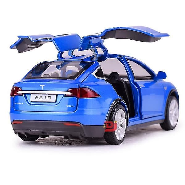 Splinterny 1:32 Tesla Model X Legeringsbil Model Drengelegetøj blue