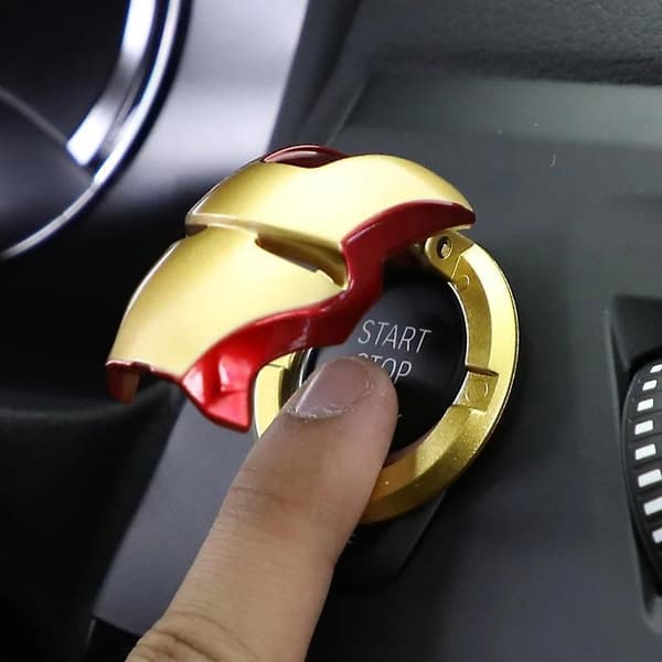 Marvel Avengers Ironman Bilmotor Tenningsstartknapp Deksel
