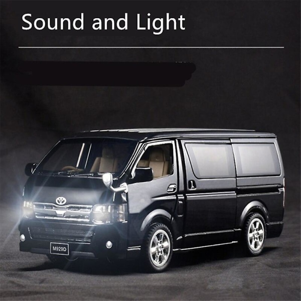 1:32 Toyota Hiace Mpv Alloy Car Model Diecasts Metal Toy Veh Black