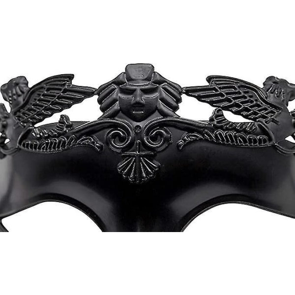 Black Men's Masquerade Mask - Roman Greek Mythology Ventian Mask Halloween Cosplay Carnival