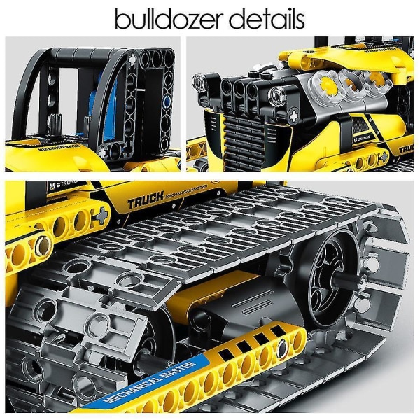 Technical App Rc Bulldozer Construction Toys Building Blocks City Electric Car Excavator Set Kids Bricks For Boys Children Giftsapp Rc Bulldozer