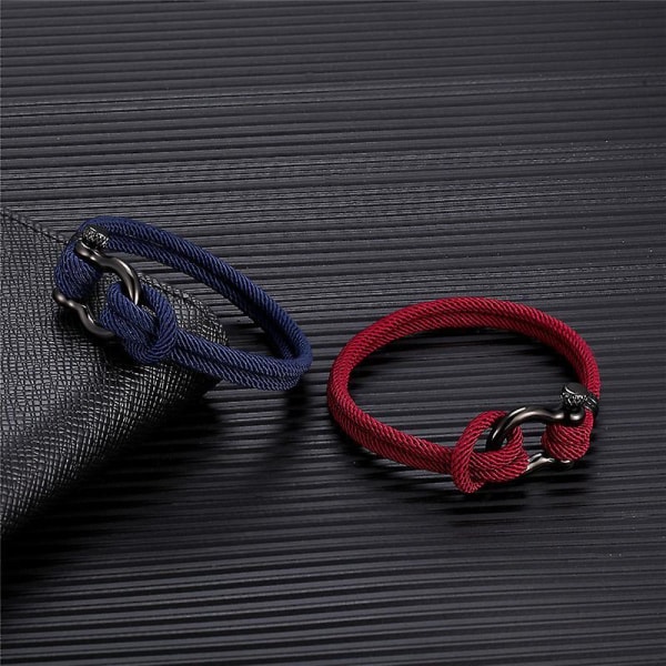 Stainless Man Band Rope Woven Bracelet Fashionable Charm Male Wrist Band Jewelry Gift Turquoise