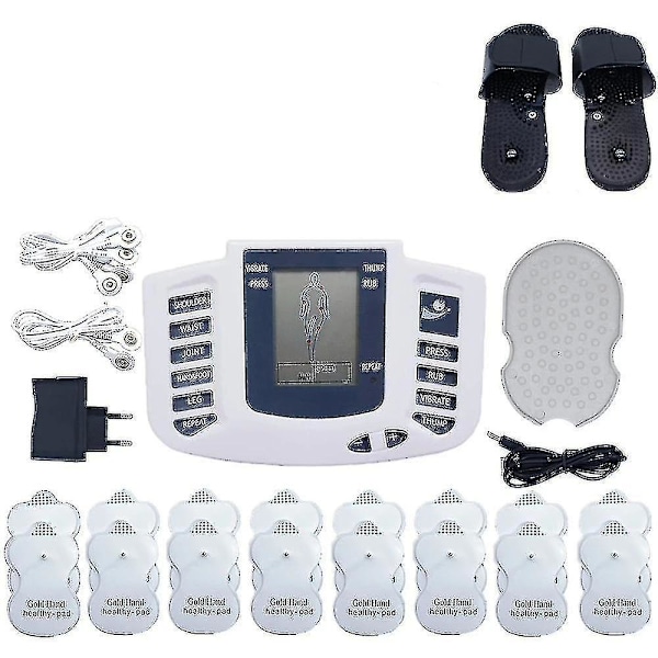 Electric Tens Muscle Stimulator Digital Muscle Therapy Full Body Massager(with Slippers)