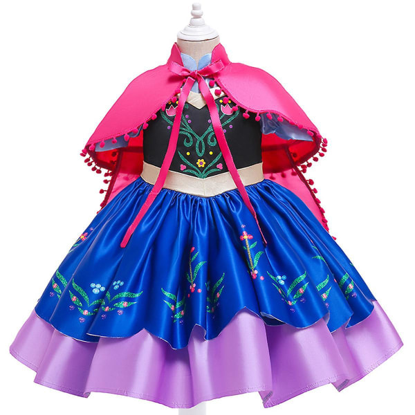 Frozen Princess Anna Dress Girls Dress Suit 100CM