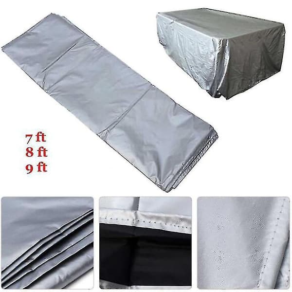 Pool Table Cover, Waterproof Billiard Cover Polyester Fabric For Snooker Billiard Table GREY 9FT