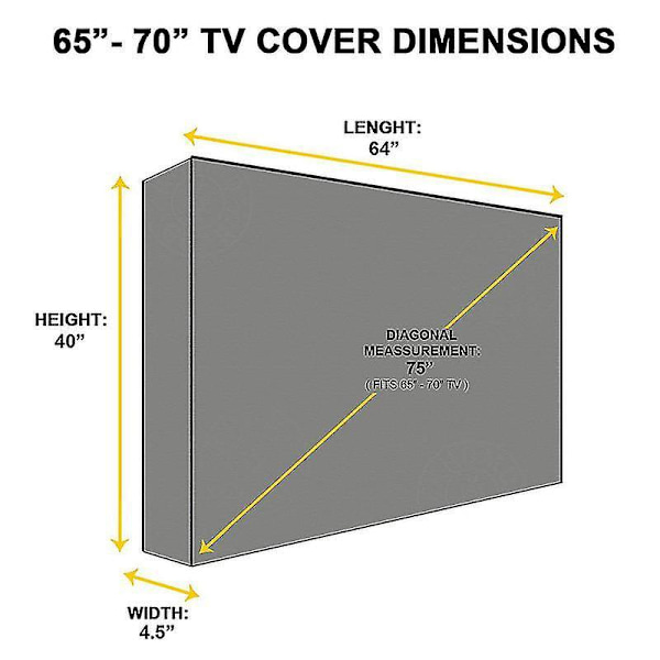 Ulkokäyttöön tarkoitettu veden- ja säänkestävä TV-suoja 22-70 tuuman Ou 40-42 inches