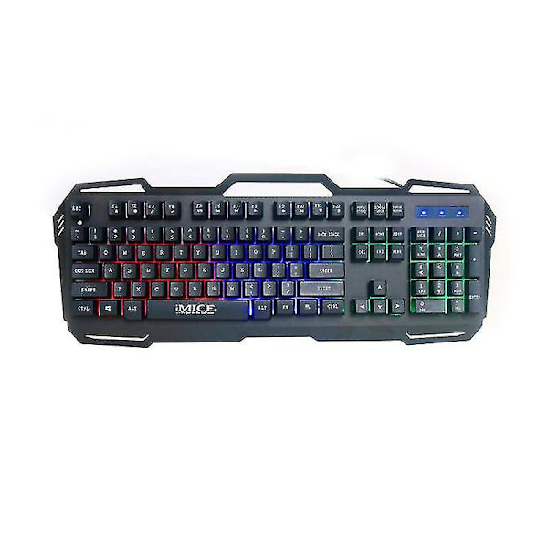 Gaming Keyboard Usb Wired Floating Keyboard, Quiet Ergonomic Wa BLACK