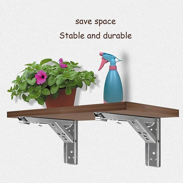 Folding Console Shelf Brackets Heavy Duty Stainless Steel Folding Bracket Folding Console Table Space Saving Folding Shelf For Benches Shelves Shelf B