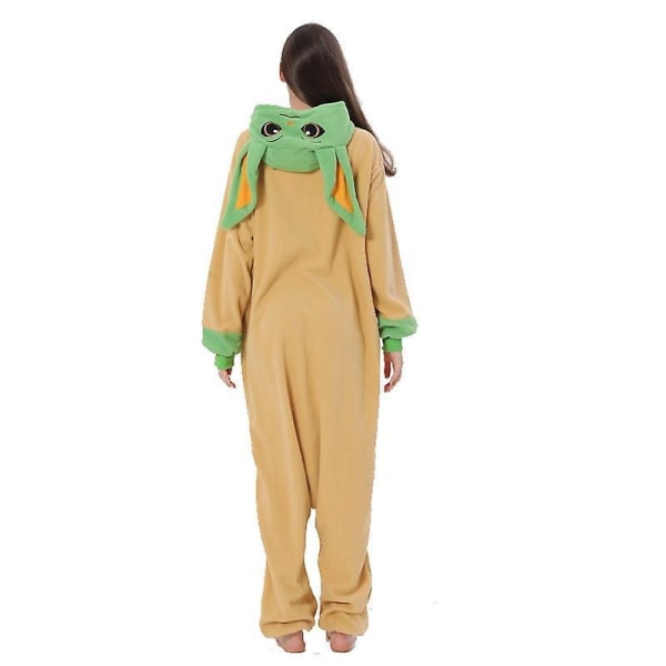 Star Wars Yoda Master Cosplay Pajamas Bathrobe Adult Unisex Jumpsuit Kigurumi Homewear Sleepwear Halloween Outfit Drop Ship M