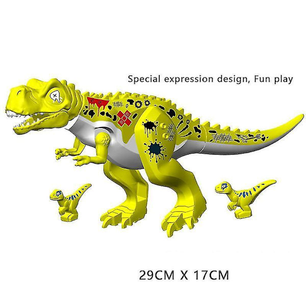 28 cm Moc Stor Jurassic Dinosaur World Spinosaurus Ankylosaurus Carnotaurus Dino Byggeklods Model DIY Klodser Pædagogisk Legetøj L32
