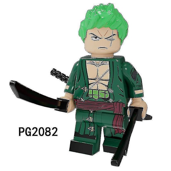 8 stk. One Piece Luffy Sauron Sanji Samlede Byggeklods Minifigur Legetøj