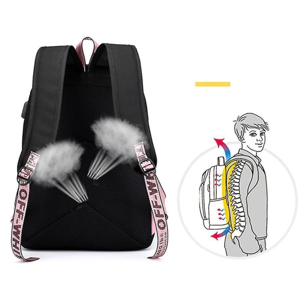 Bts Backpack Cute Usb Charging School Bag Color-20