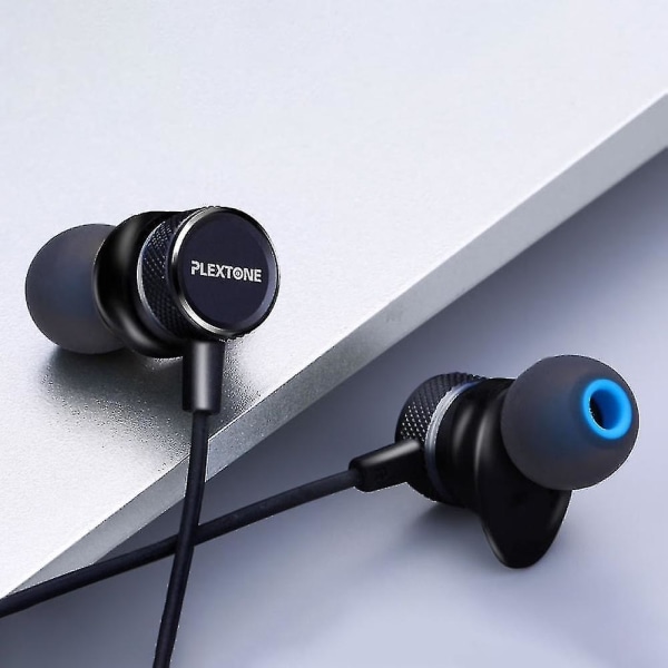 Plextone G15 3.5mm Wired In-ear Earphone Volume Control Game Headphone With Mic Black
