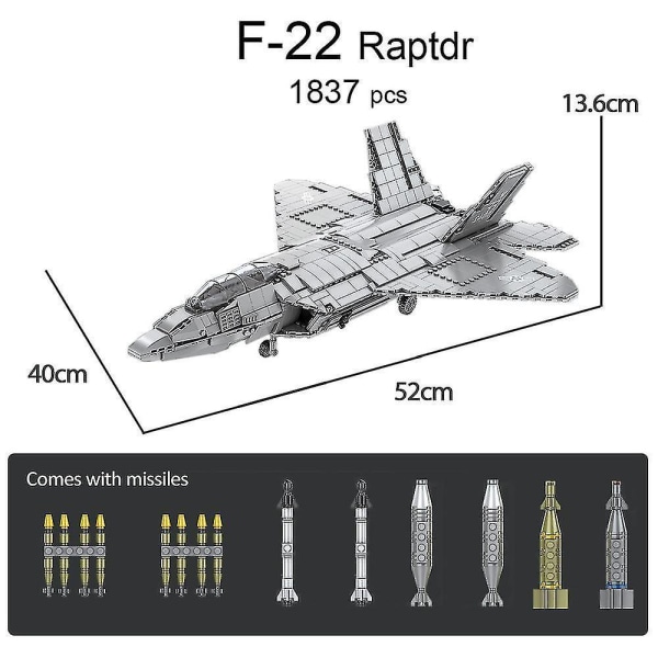 Military Technical Airplane F-22 F-35 Stealth Fighter Building Blocks Model Kits Combat Aircraft Ideas Bricks Toys For Childrenwithout Original Box