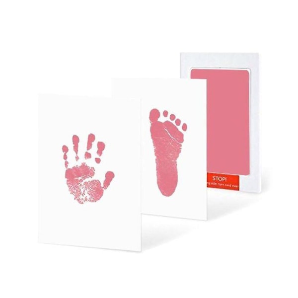 Baby Handprint Footprint Ink Pads Kits Pet Cat Dog Paw Print Souvenir Safe Non-toxic Gifts Pink