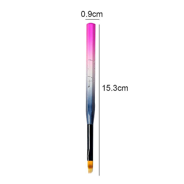 Acrylic Nail Art Brush Set Gradient Handle Uv Gel Builder Make Up Nail Drawing Flower Pen Manicure Diy Tools