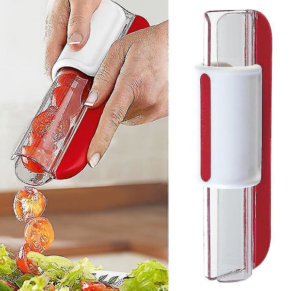 Fruit Vegetable Cutter Grape Cherry Tomato Zip Slicer Peeler Fruit Cutter Kitchen Tool