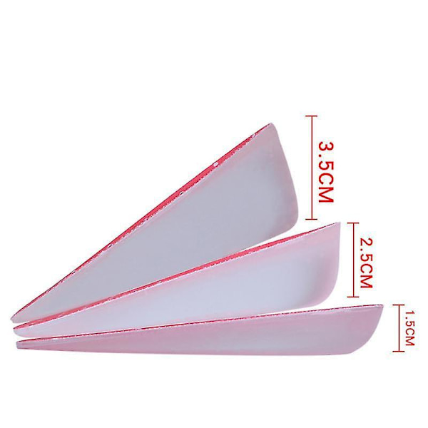 Height Increase Insole, Silicone Half Elevator Heel Cushion Inserts/1.4 Inch