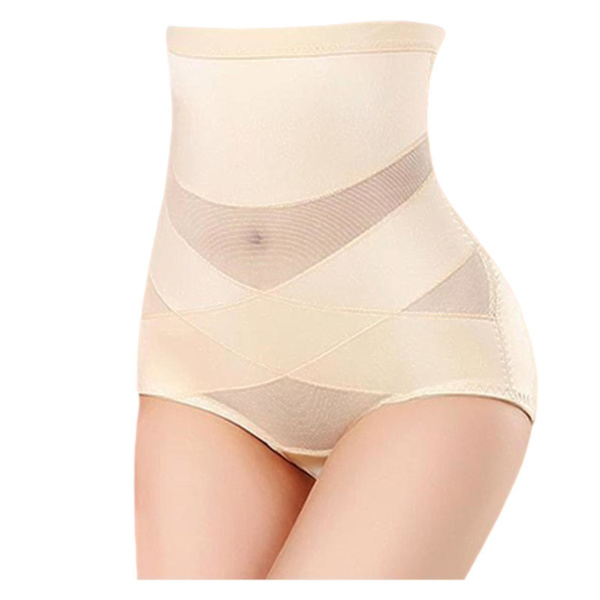Mimigo Cross Compression Abs Shaping Pants Women Slimming Body Shaper Tummy Control Skin Color M