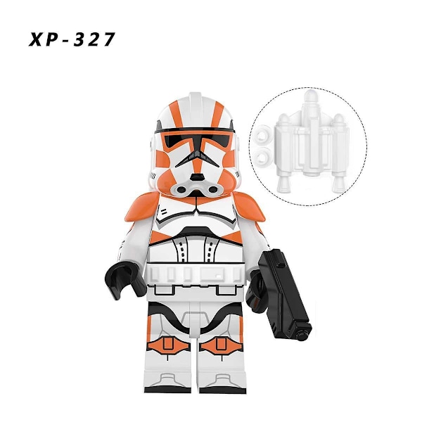 20 stk. Star Wars Træklods Clone Trooper Figurer 20 stk./sæt + bundplade XP-327