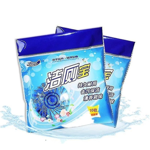 10pcs Toilet Bowl Cleaner Tablets Antibacterial Cleaning Tab Blue Bubble For Bathroom