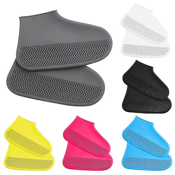 Silicone Waterproof Shoe Covers Reusable Rain Shoe Covers BLACK S